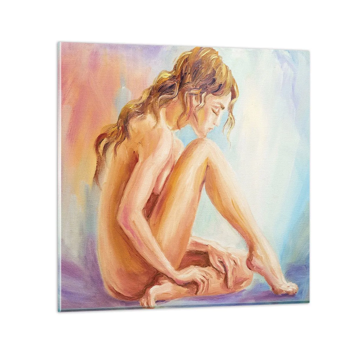 Obraz na skle - Akt mladosti - 40x40 cm