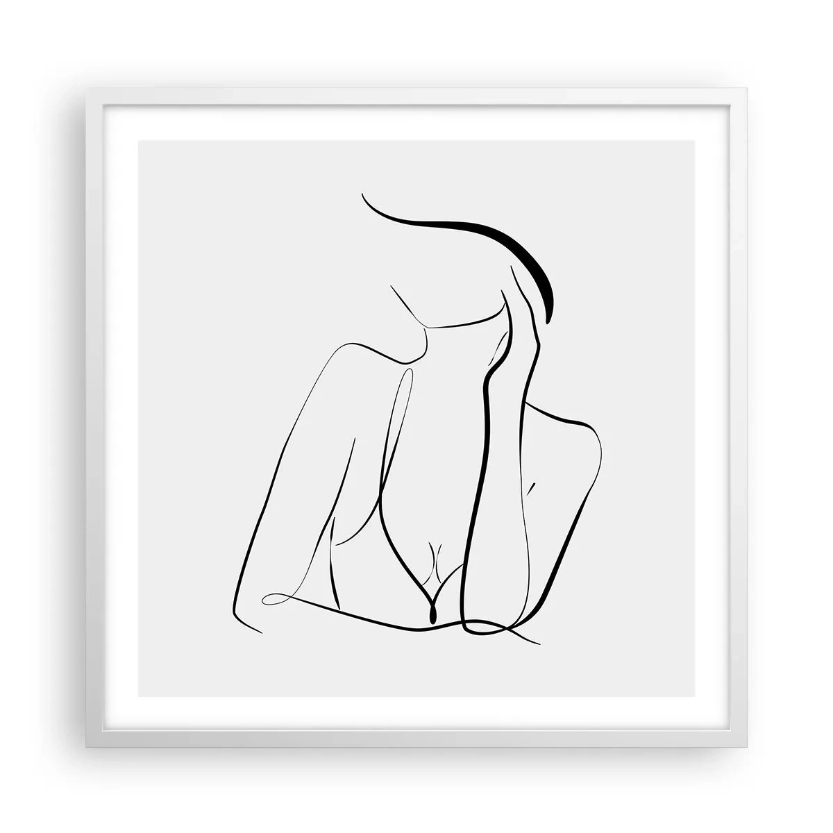 Plagát v bielom ráme - Na vlne snov - 60x60 cm