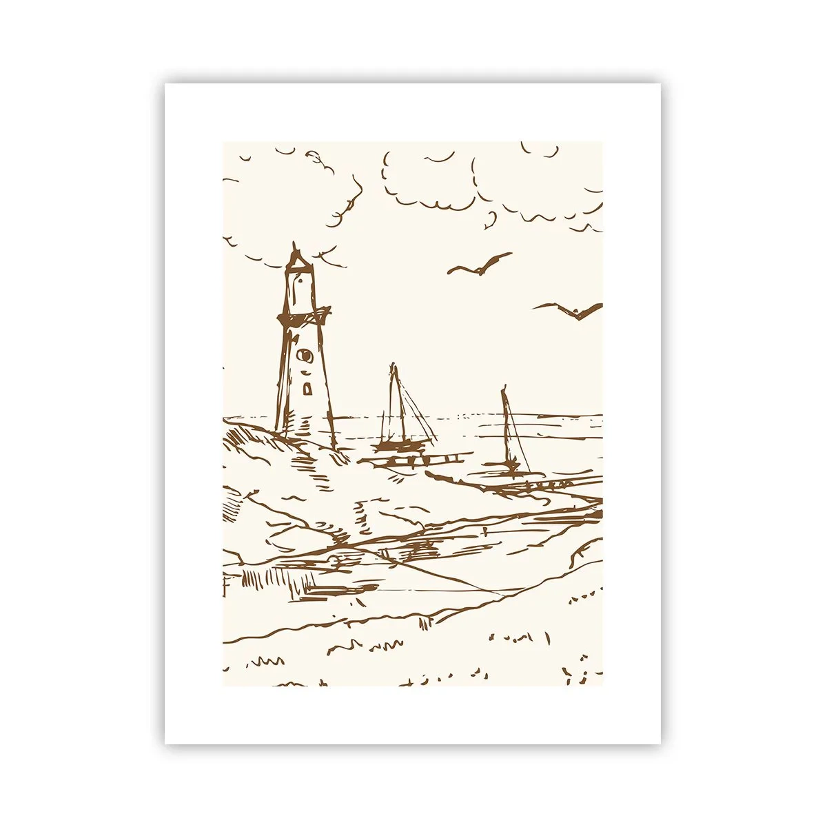 Plagát - Náčrt letných spomienok - 30x40 cm