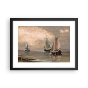 Plagát v čiernom ráme - Návrat námorníkov - 40x30 cm