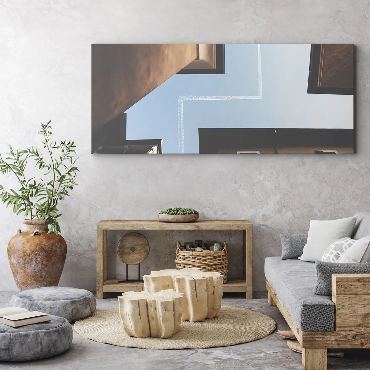 Obraz na plátne - Nad mestským labyrintom - 160x50 cm