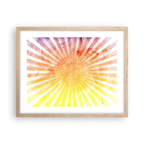 Plagát v ráme zo svetlého duba - Východy a západy - 50x40 cm