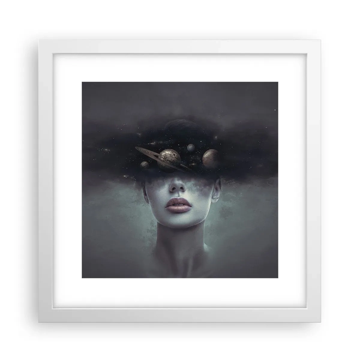 Plagát v bielom ráme - A planéty… - 30x30 cm