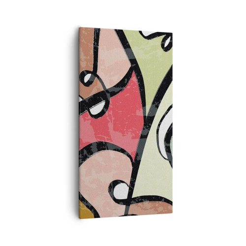 Obraz na plátne - Piruety uprostred farieb - 55x100 cm