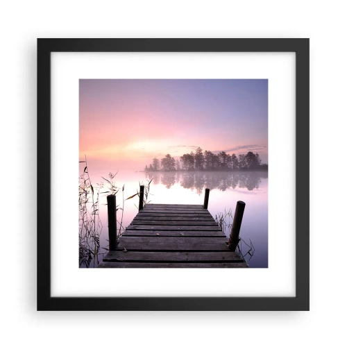 Plagát v čiernom ráme - Z ľaliovej hmly… - 30x30 cm