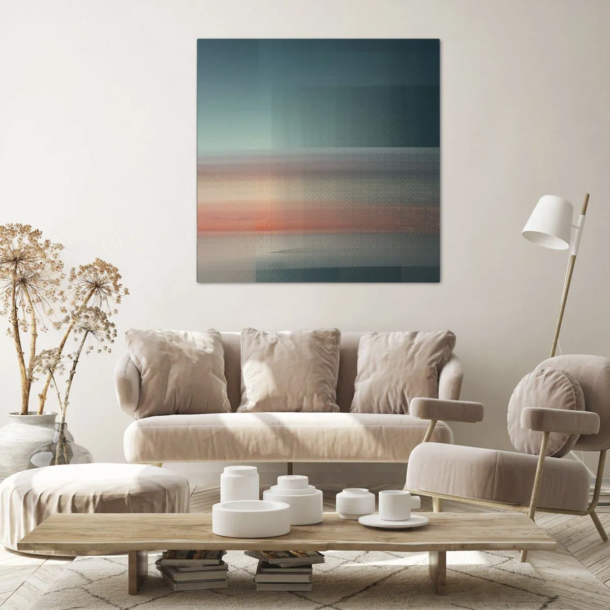 Obraz na plátne - Abstrakcia: vlny svetla - 60x60 cm