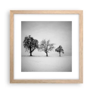 Plagát v ráme zo svetlého duba - O čom sníva? - 30x30 cm