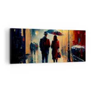 Obraz na plátne - Mestská love story - 100x40 cm