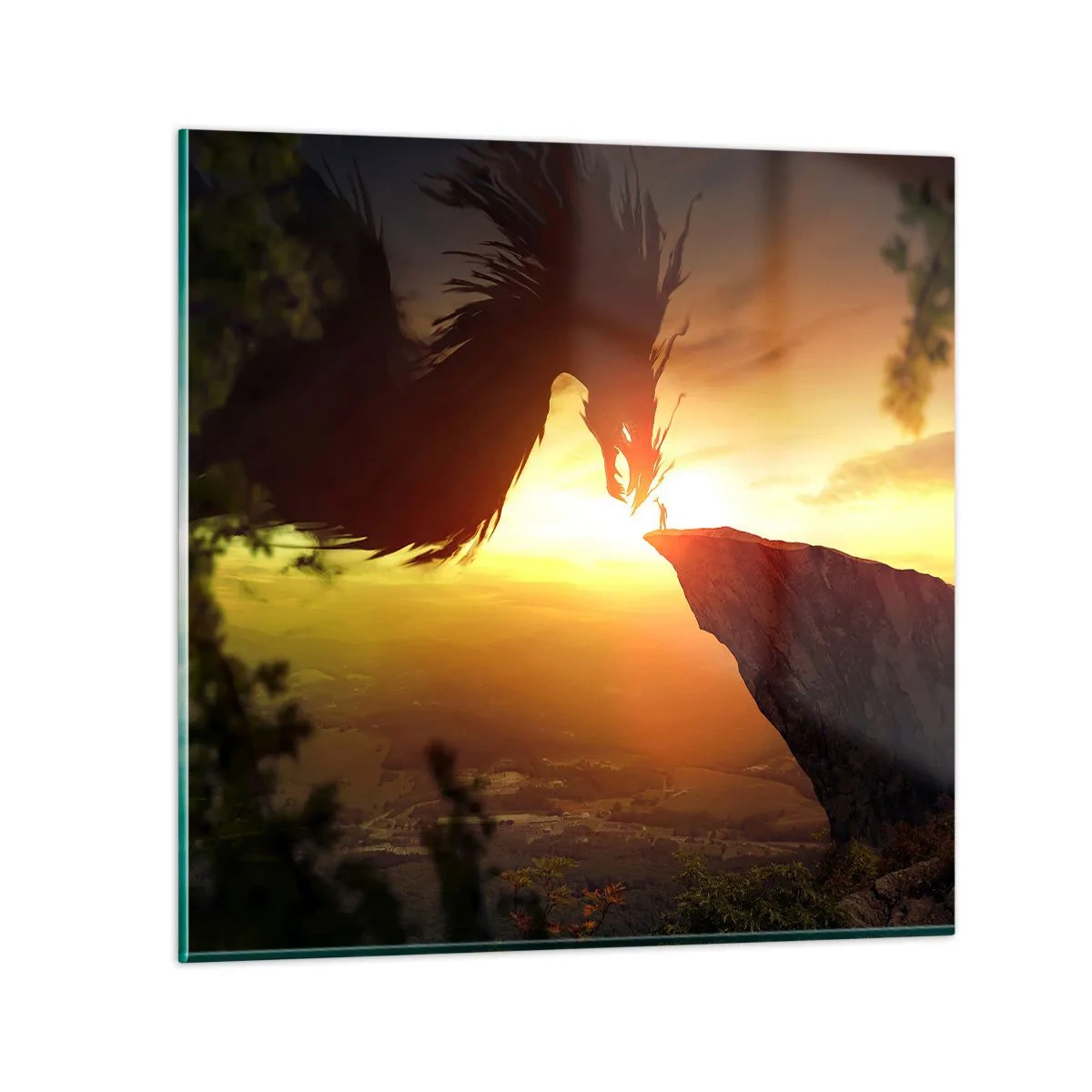 Obraz na skle - Premožiteľ draka - 40x40 cm