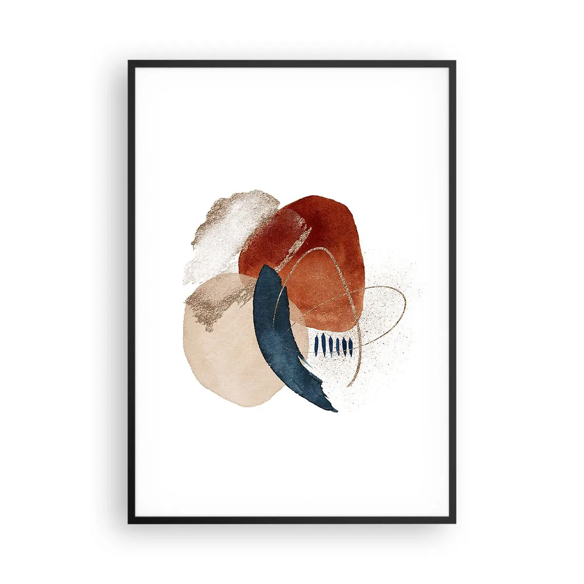 Plagát v čiernom ráme - Oválna kompozícia - 70x100 cm