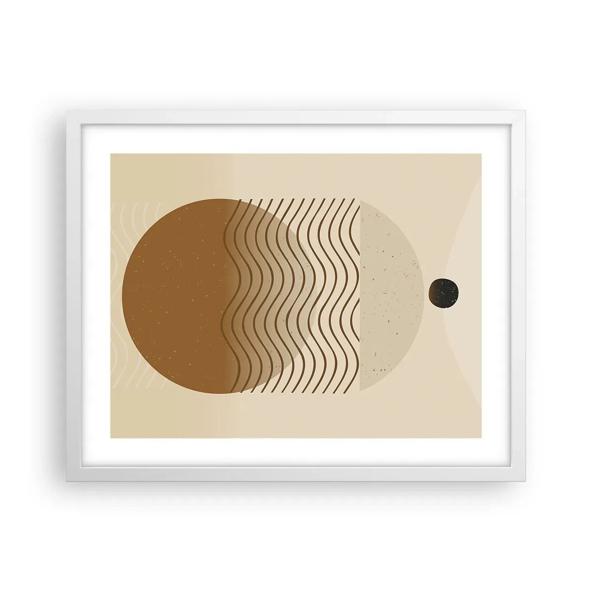 Plagát v bielom ráme - O pôvode geometrických obrazcov - 50x40 cm