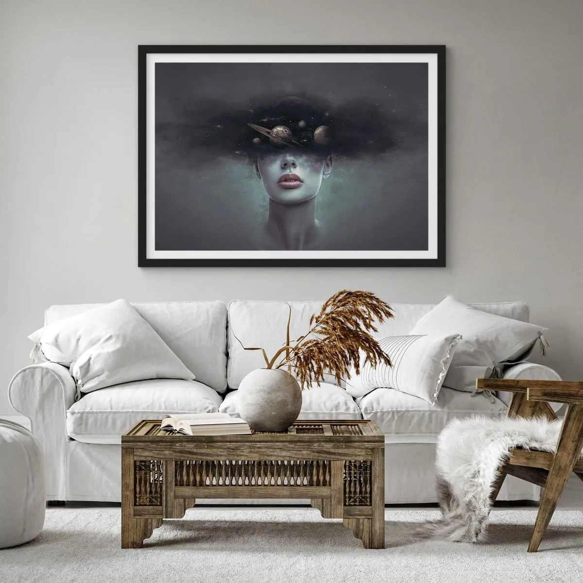 Plagát v čiernom ráme - A planéty… - 100x70 cm