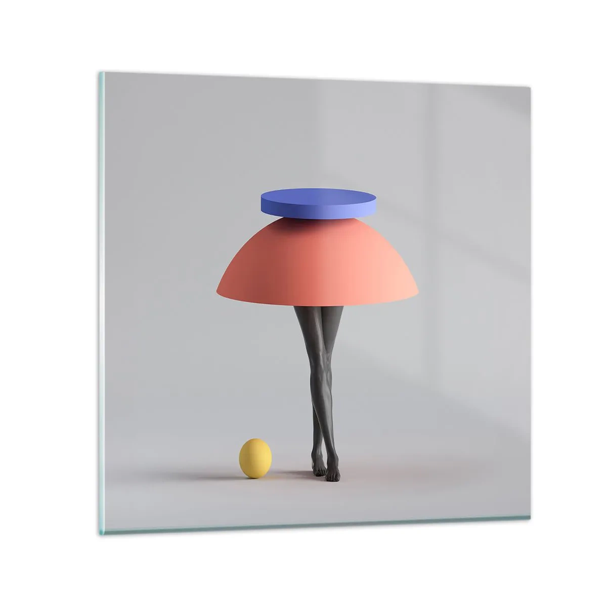 Obraz na skle - Surrealistická kompozícia - 70x70 cm