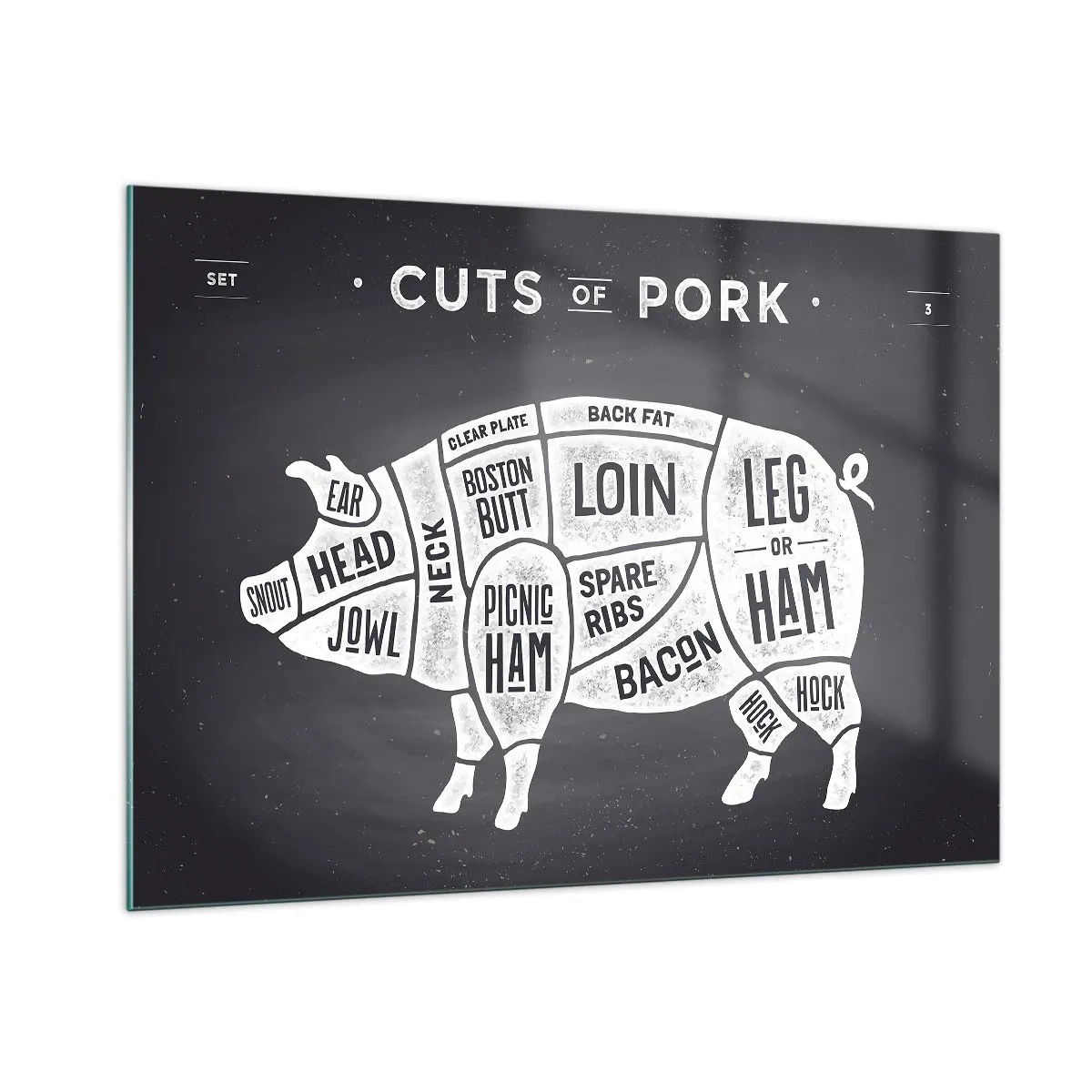 Obraz na skle - Šlabikár mäsiara - 100x70 cm