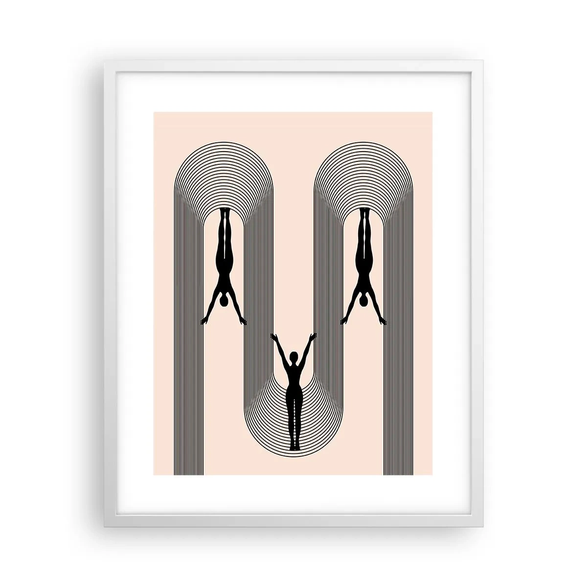 Plagát v bielom ráme - Hore nohami - 40x50 cm