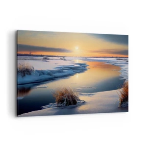 Obraz na plátne - Zimný západ slnka - 120x80 cm