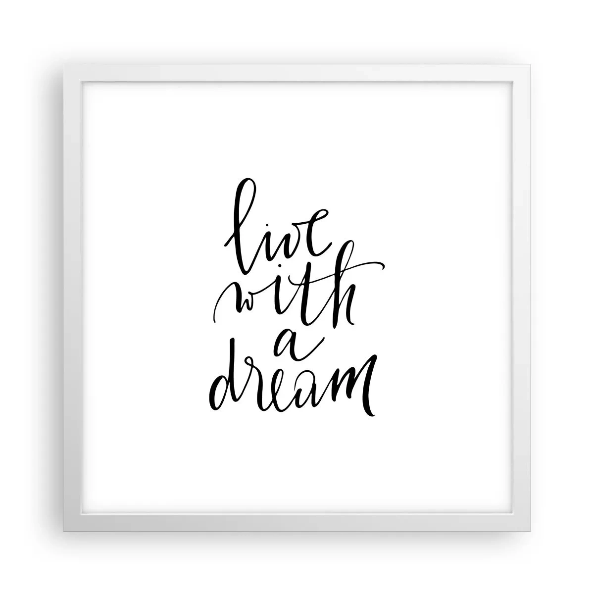 Plagát v bielom ráme - Of course - 40x40 cm