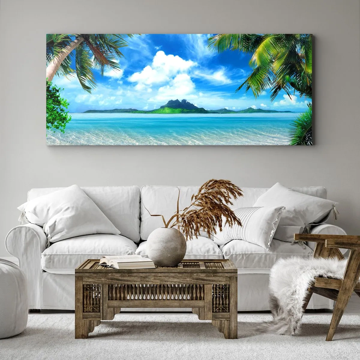 Obraz na plátne - Lazúr trópov - 100x40 cm