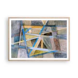 Plagát v ráme zo svetlého duba - Priamo alebo diagonálne? - 100x70 cm