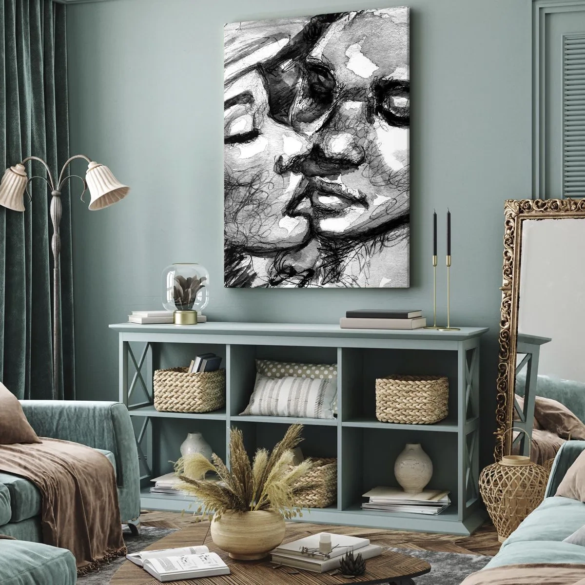 Obraz na plátne - Nežný okamih - 80x120 cm
