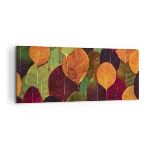 Obraz na plátne - Jesenná mozaika - 100x40 cm