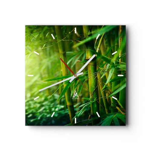 Nástenné hodiny - Poznať samotnú zeleň - 40x40 cm