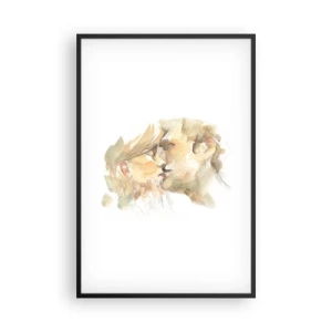 Plagát v čiernom ráme - Nájdená polovica? - 61x91 cm