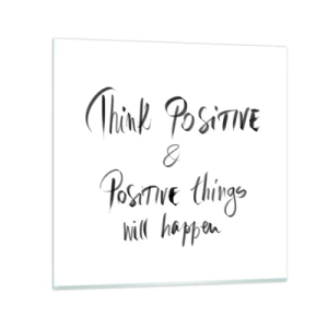 Obraz na skle - Ako žiť? - 30x30 cm