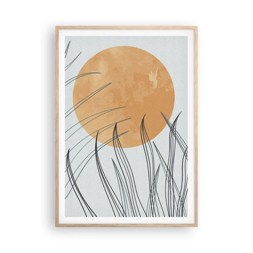 Plagát v ráme zo svetlého duba - Vždy ku slnku - 70x100 cm