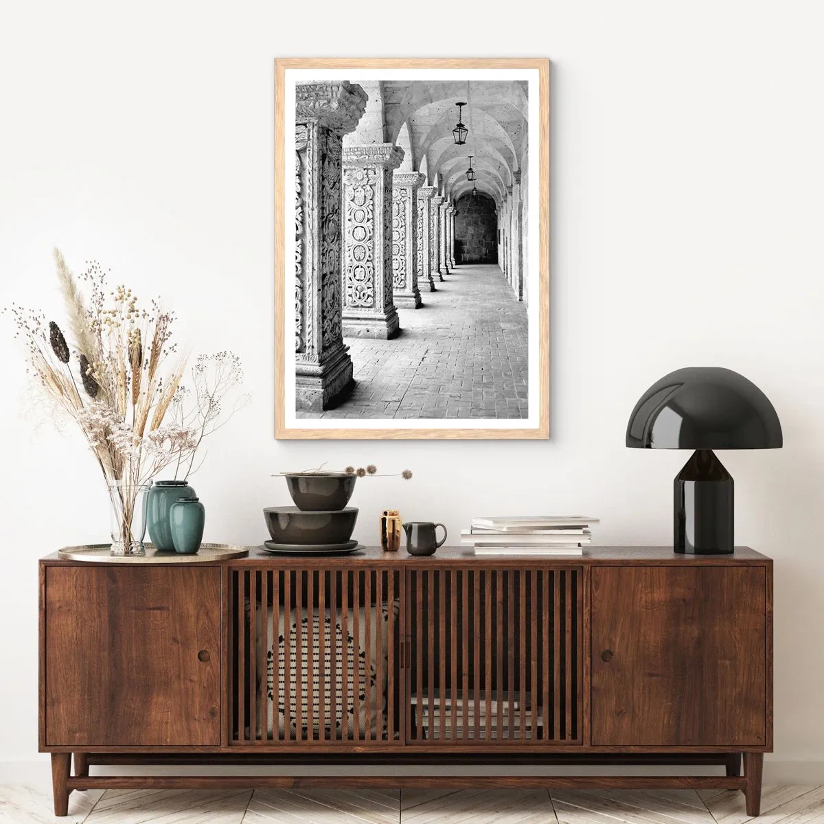 Plagát v ráme zo svetlého duba - Kam…? - 50x70 cm