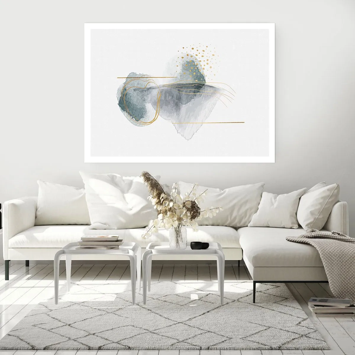 Plagát - O vzťahu medzi šedou a zlatou - 100x70 cm