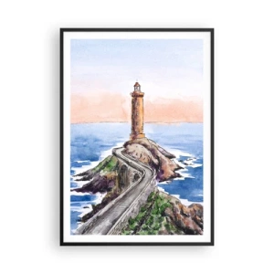 Plagát v čiernom ráme - Tvárou v tvár moru - 70x100 cm