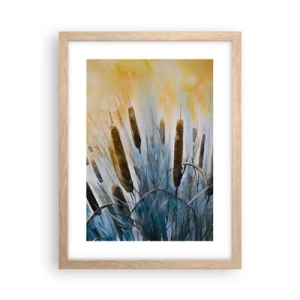 Plagát v ráme zo svetlého duba - Chlad vody, žiara slnka - 30x40 cm