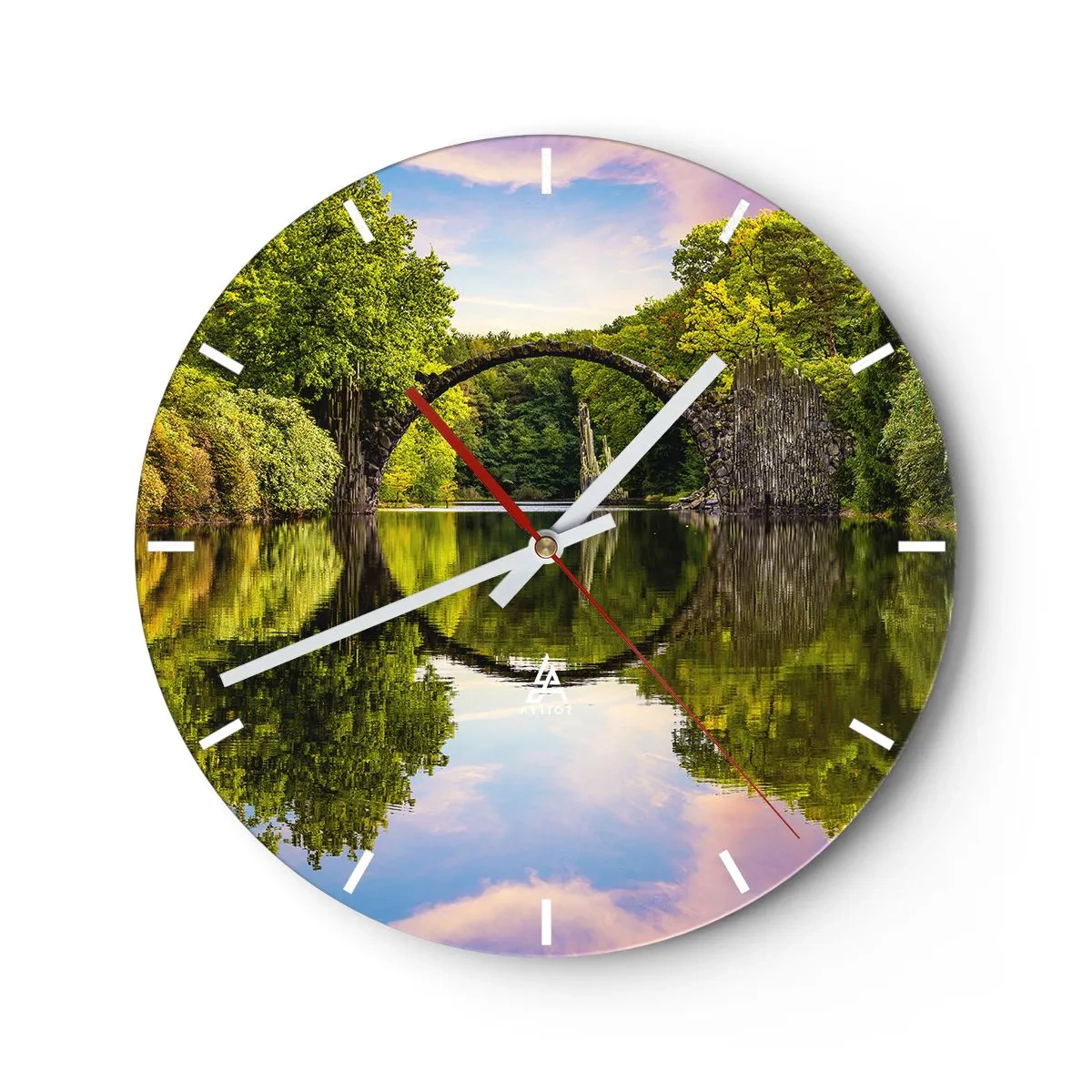 Nástenné hodiny - Na rozhraní dvoch svetov - 40x40 cm