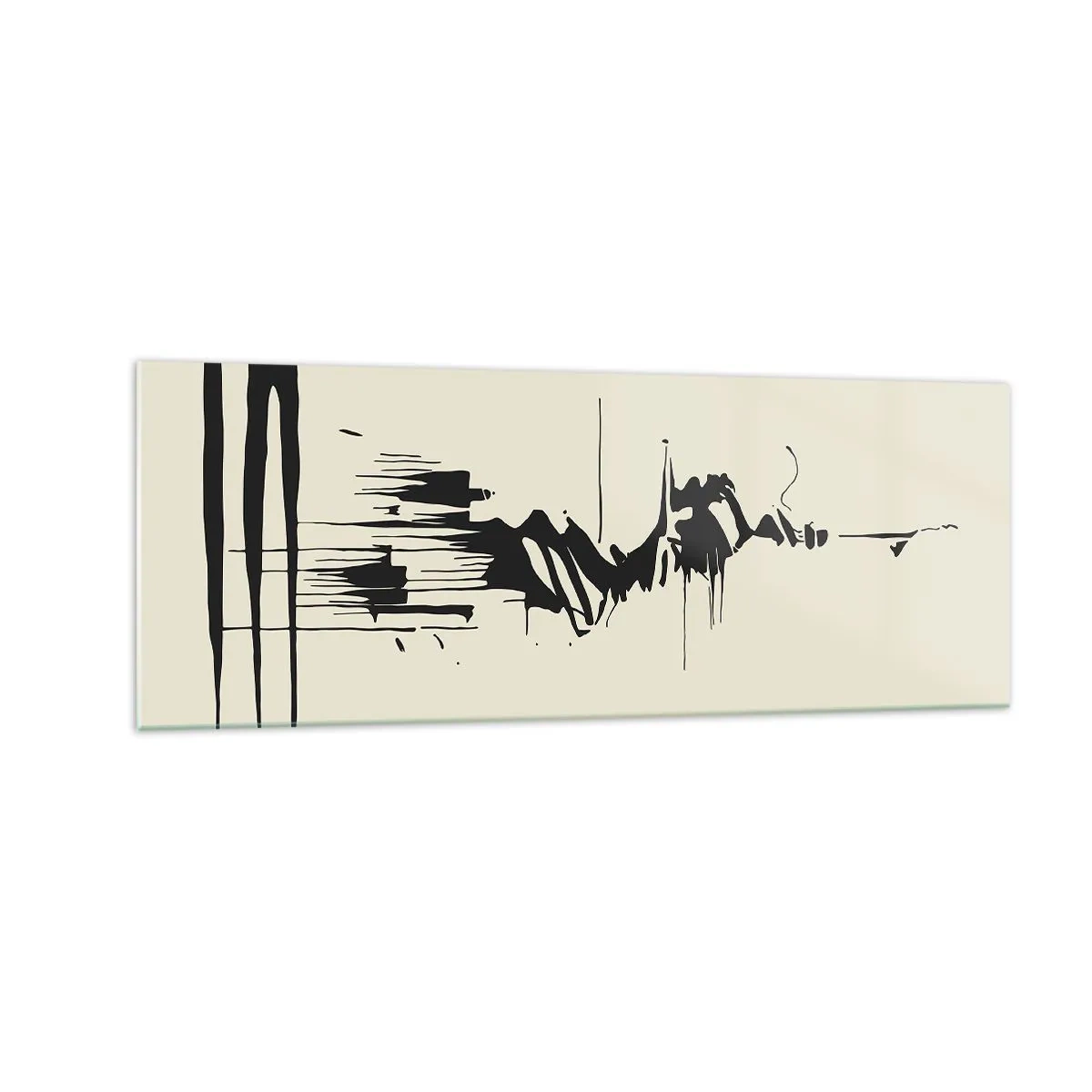 Obraz na skle - Rýchla abstrakcia - 140x50 cm