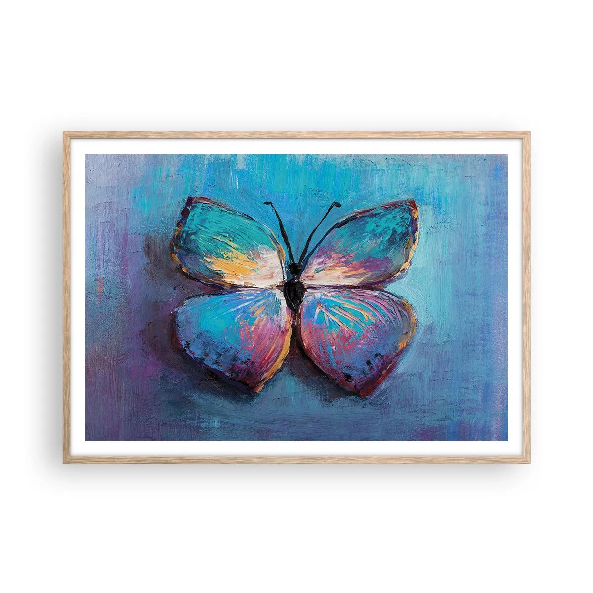 Plagát v ráme zo svetlého duba - V celej svojej kráse - 100x70 cm