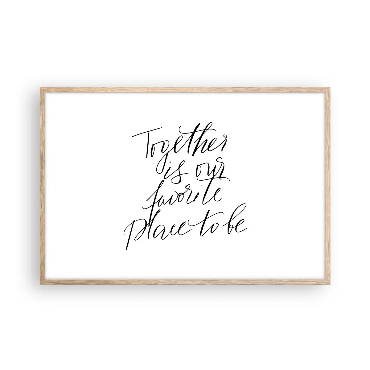 Plagát v ráme zo svetlého duba - Cítite to tiež? - 91x61 cm