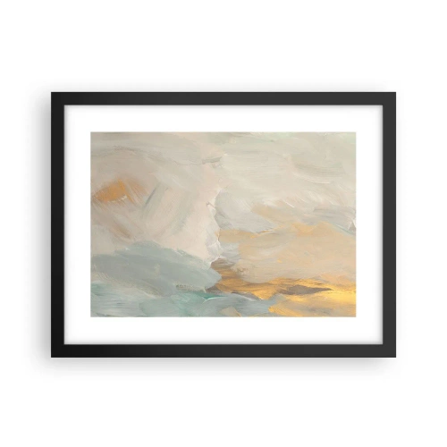 Plagát v čiernom ráme - Abstrakcia – krajina nehy - 40x30 cm