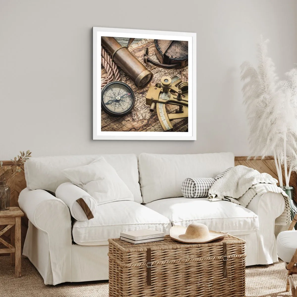 Plagát v bielom ráme - Urči smer - 40x40 cm