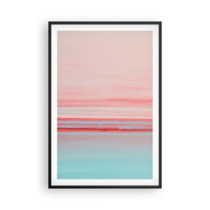 Plagát v čiernom ráme - Abstrakcia za úsvitu - 61x91 cm