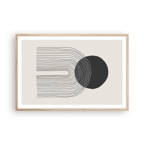 Plagát v ráme zo svetlého duba - Chvenie a istota - 91x61 cm