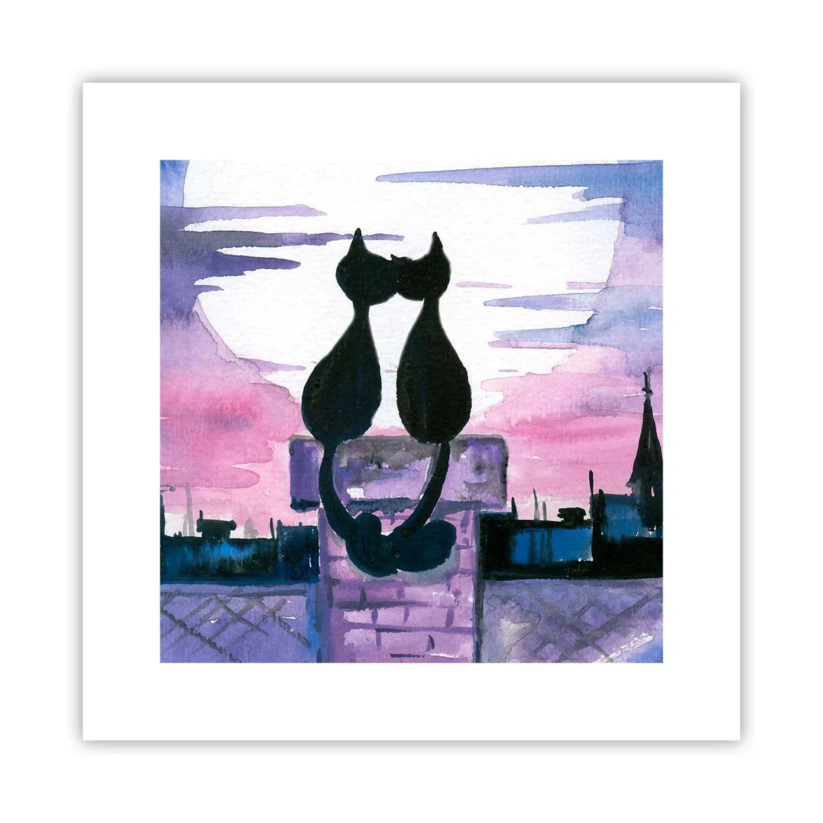 Plagát - Rendez-vous pod mesiacom - 30x30 cm