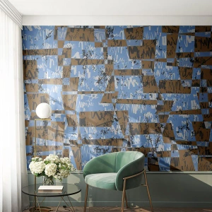 Fototapeta Premium Canvas - Neľudová vystrihovačka - Abstrakcia, Kus, Moderný vzor - 400x280 cm