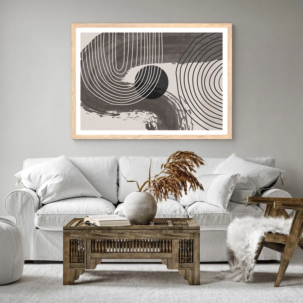 Plagát v ráme zo svetlého duba - Ovál víťazí - 91x61 cm