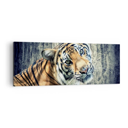 Obraz na plátne - Portrét v prameňoch svetla - 140x50 cm