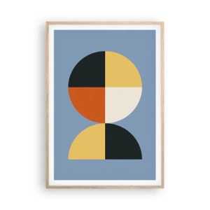 Plagát v ráme zo svetlého duba - Pozri a počítaj - 70x100 cm