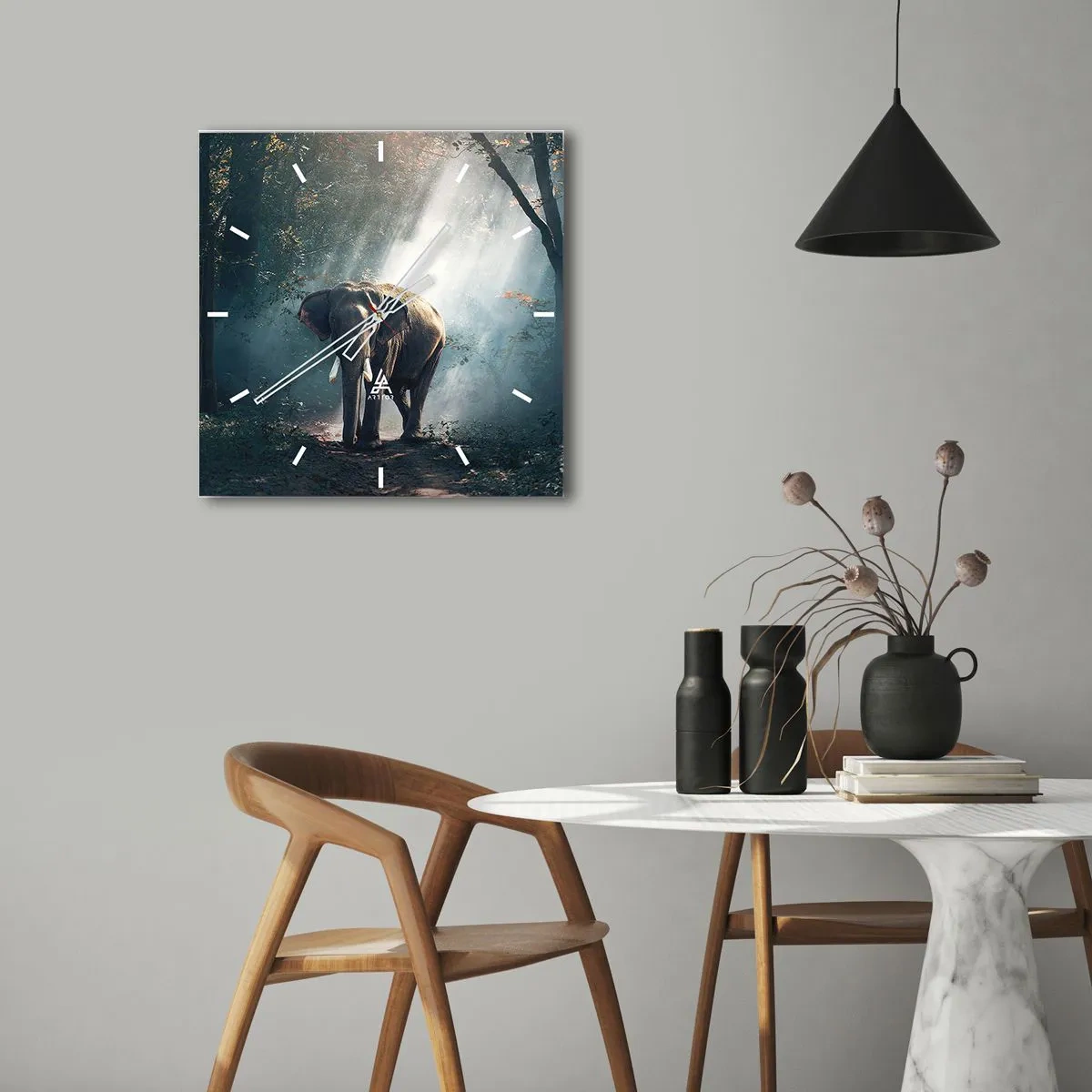 Nástenné hodiny - Pokojná prechádzka - 30x30 cm