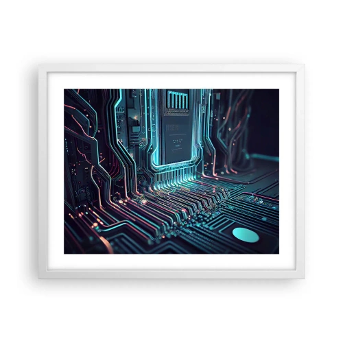 Plagát v bielom ráme - Len tak premýšľam… - 50x40 cm
