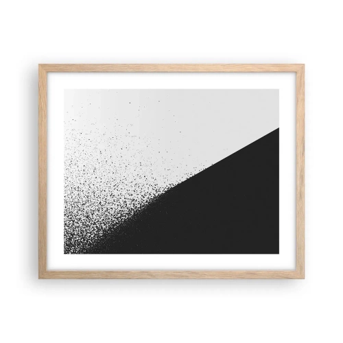 Plagát v ráme zo svetlého duba - Rýchlejšie a rýchlejšie, viac a viac - 50x40 cm
