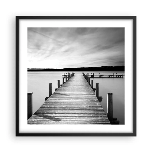 Plagát v čiernom ráme - Pri napájadle – pokoji - 50x50 cm